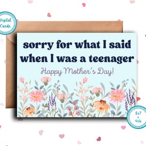 Funny Mother&#39;s Day Card: From adult kids (Digital Download)