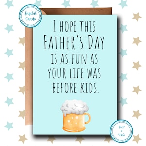 Tarjeta del Día del Padre / Tarjeta divertida del Día del Padre / Tarjeta con chistes de papá / Tarjeta imprimible del Día del Padre / Tarjeta digital del Día del Padre / Tarjetas para él