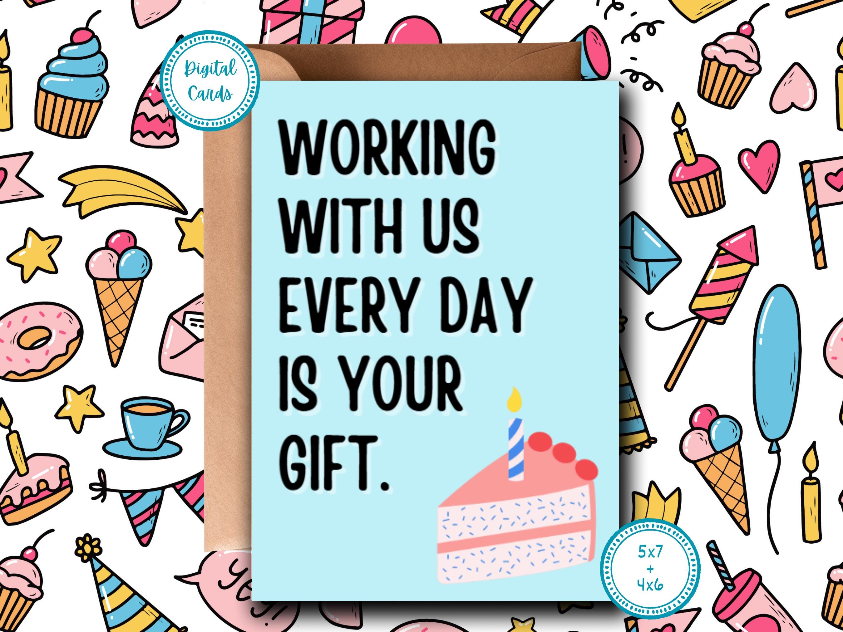Funny co worker birthday card - Etsy België, image size:2700x2025
