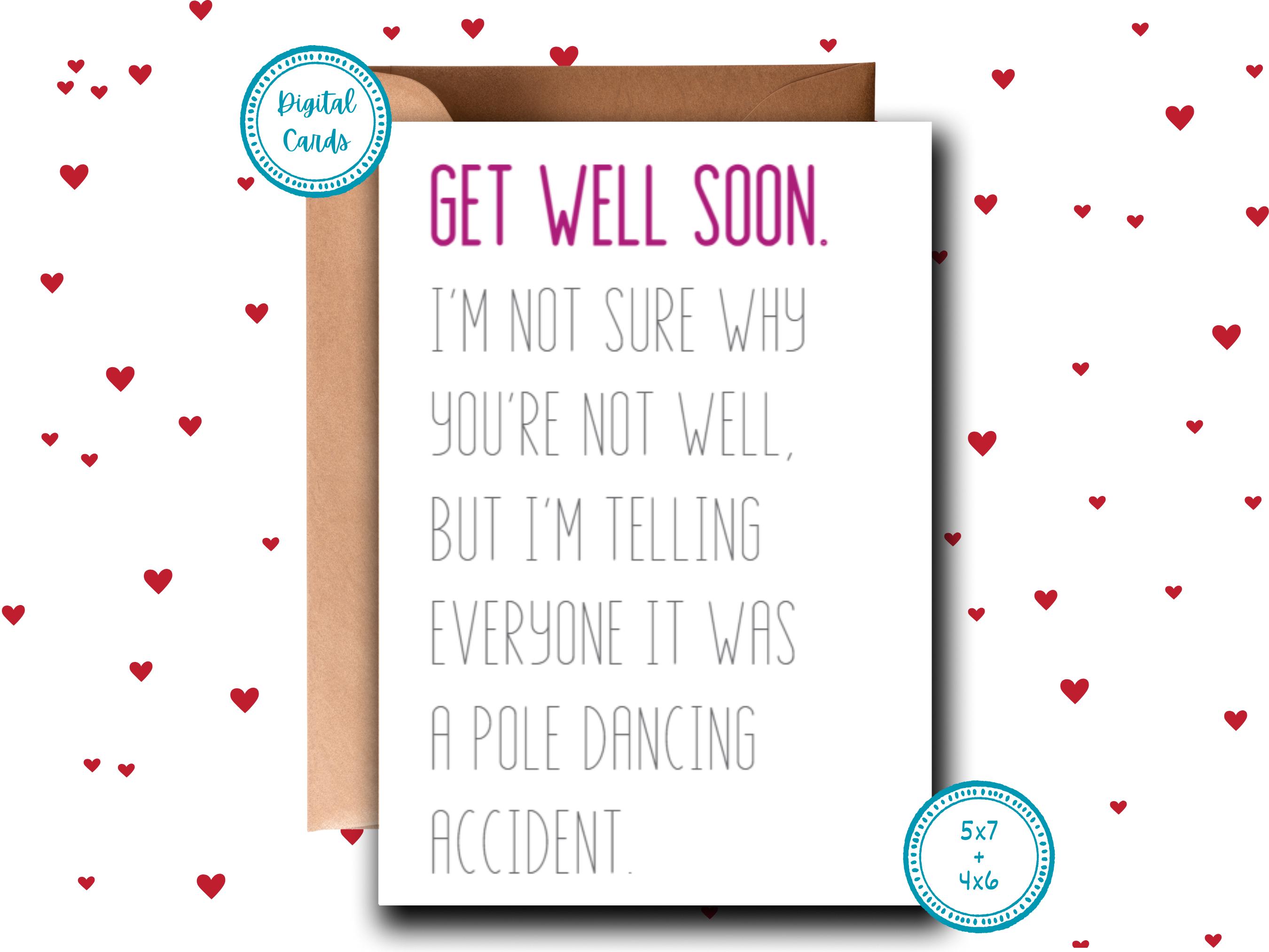 Get Well Soon Card Printable Black and White - Etsy, image size:2700x2025