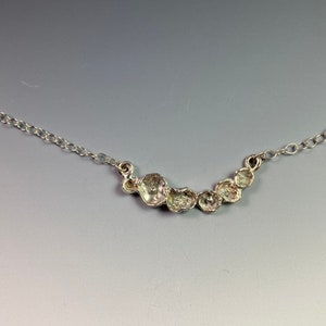 Sterling Silver Flower Necklace, Floral Necklace image 1