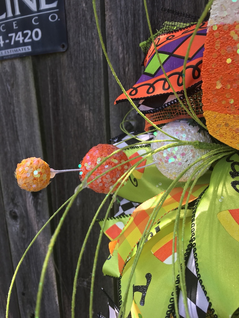 Ghost Wreath Trick Or Treat Sweets Swag Ghost Swag Faux Halloween Treats Swag Halloween Candy Wreath Fall Swag Halloween Ghost Swag