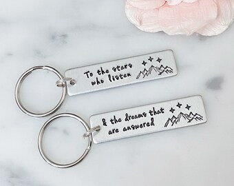 NEW | Velaris Starfall Night Court Keychain Set | To the stars who listen, and the dreams that are answered | ACOMAF | High Lord, High Lady