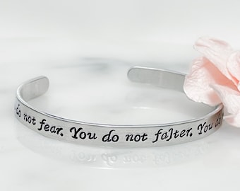 NEW | A Court of Thorns and Roses Inspired You Do Not Fear, You Do Not Falter, You Do Not Yield Cuff Bracelet | ACOWAR | Feyre, Rhysand