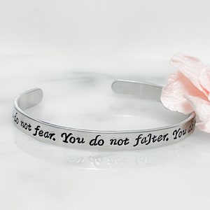 NEU | Ein Gericht der Dornen und Rosen inspiriert Sie fürchten sich nicht, Sie zögern nicht, Sie erbringen nicht Manschette Armband | AUWAAR | Feyre, Rhysand