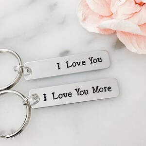 I Love You, I Love You More Handmade Keychain Set | Long Distance Relationship | Set of Two | Gift for Him, Her, Birthday, Anniversary