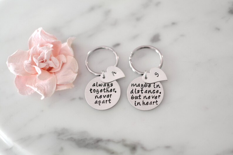 Long Distance Relationship or Best Friends Keychain Set Etsy