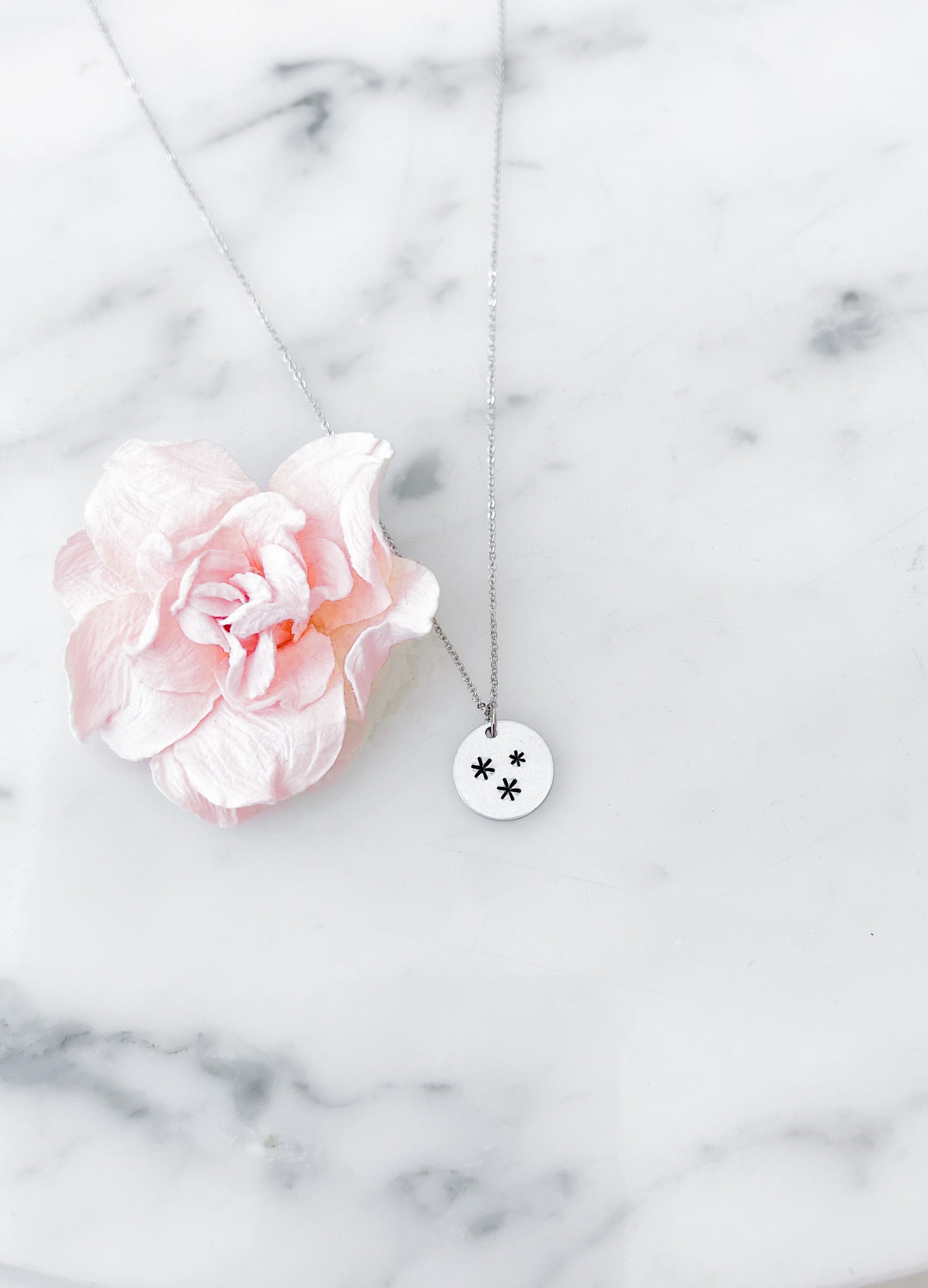 NEW | Three Star Page Corner, “Harry Potter” Inspired Pendant Necklace | Dainty Silver Necklace, Jewelry Gift for Her | HP | Wizard Necklace