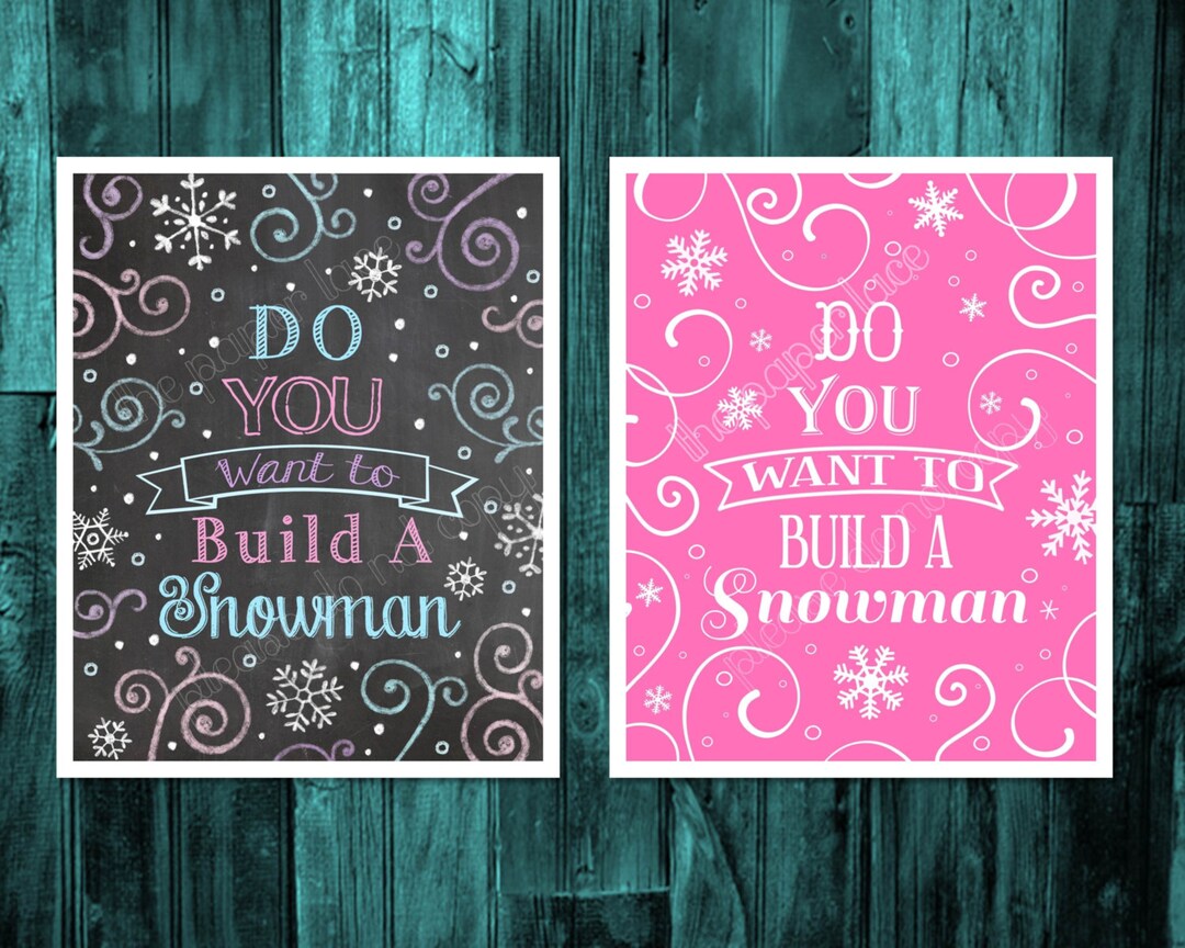 Frozen Wall Art Frozen Party Decor Frozen Birthday Do You Etsy