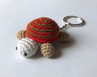 Crochet Turtle Key Ring