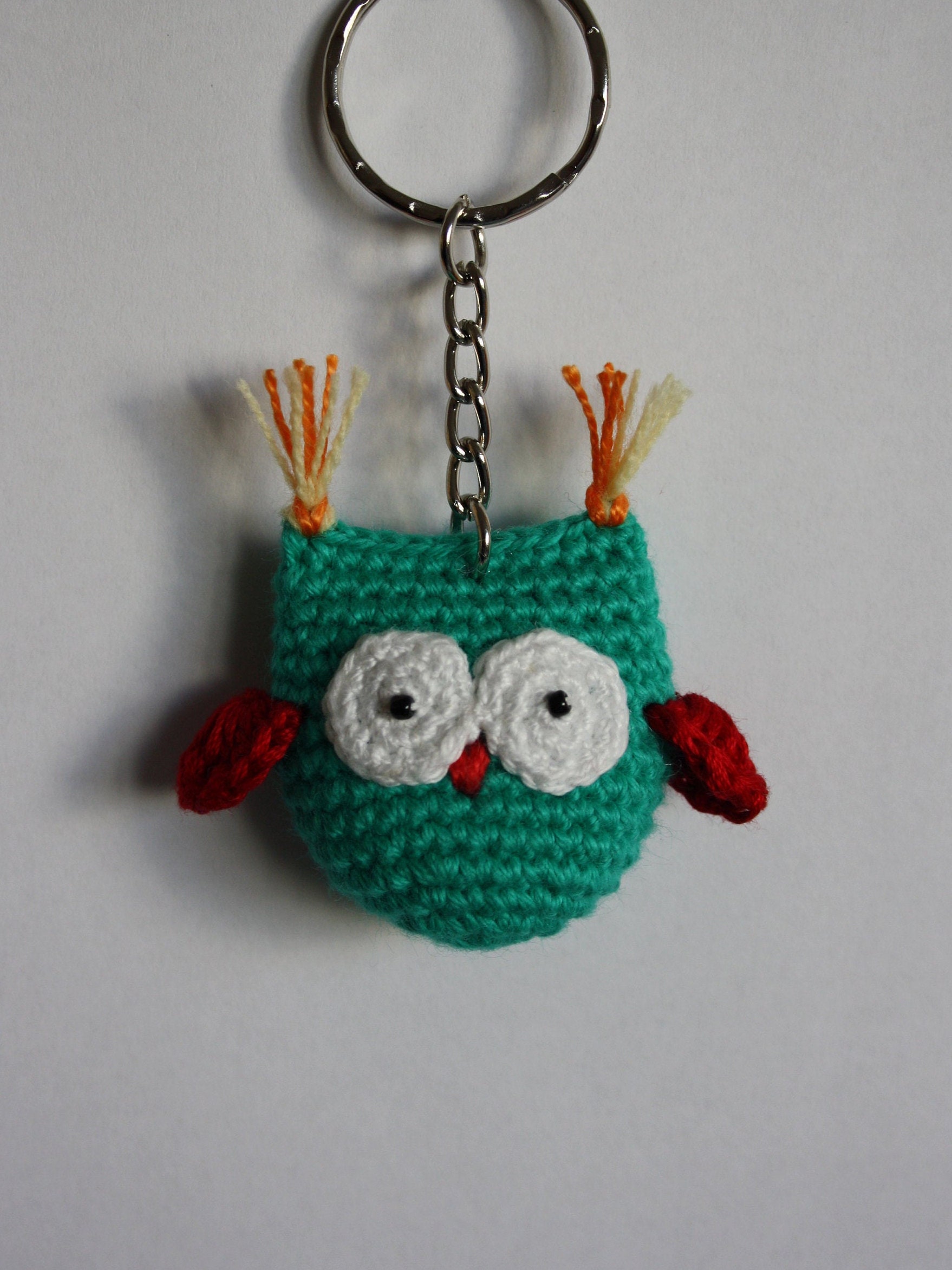 Crochet Owl Keyring Etsy