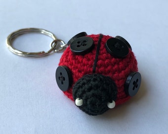Crochet Ladybug Key Ring