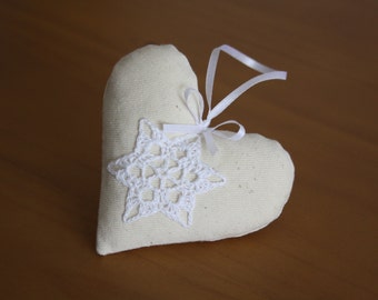 Shabby Chic Hanging Heart Decoration