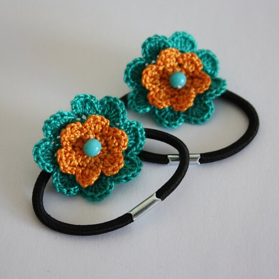 flower hair bobbles