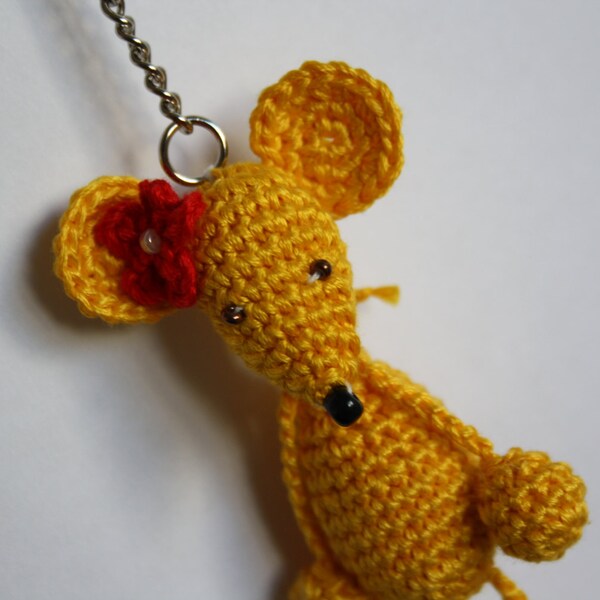 Gehaakte muis Keyring