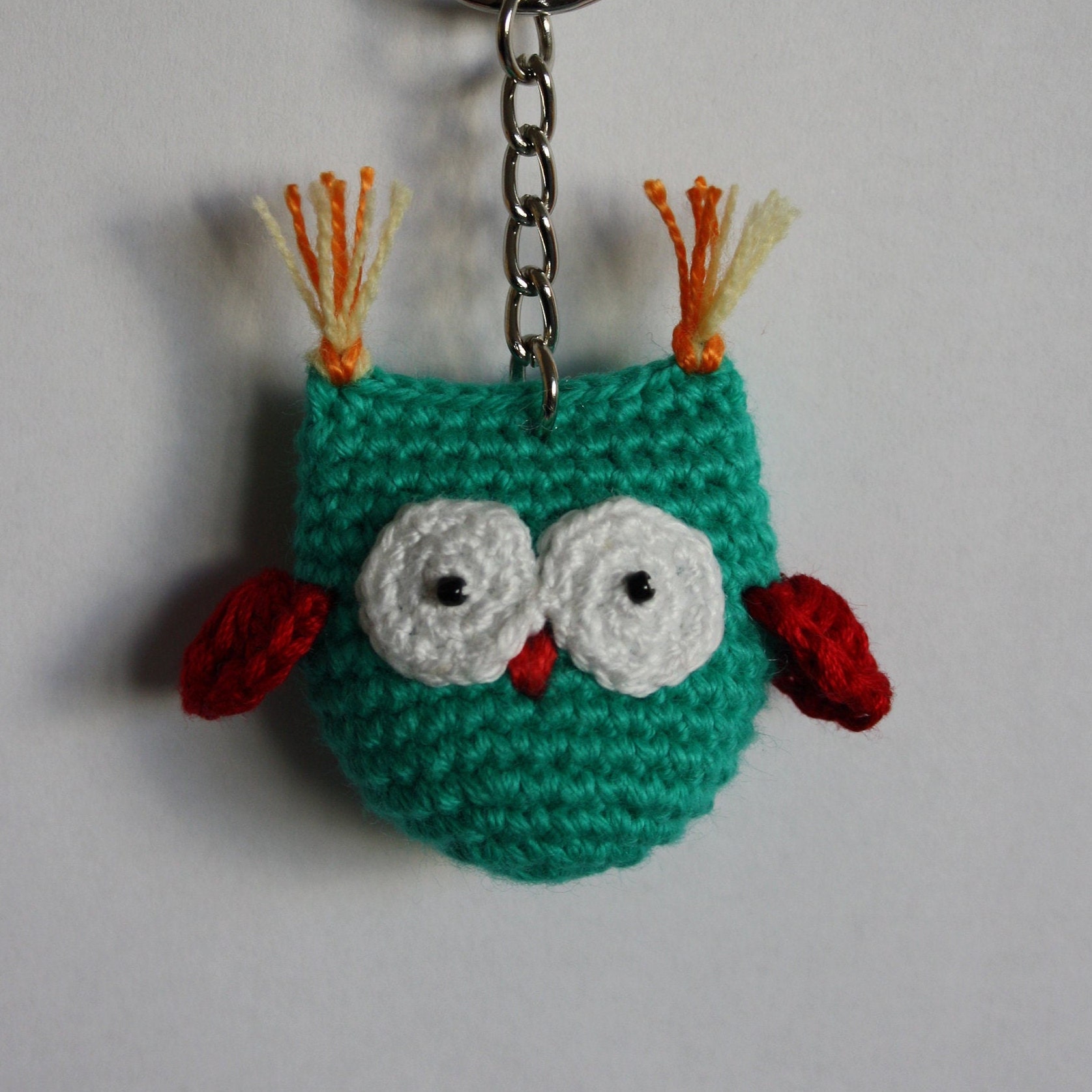 Crochet Owl Keyring Etsy