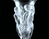 Glamorous Bohemian Art Deco Nude Figural Decor Glass Vase 1930 39 s H.Hoffmann