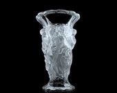 Stunning Bohemian Art Deco Frosted Glass Large Vase H. Hoffmann