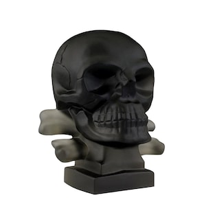 Art Deco Rare Glass  &#39; Skull &#39; Car Mascot Figurine Sculpture 1930&#39; H.Hoffmann