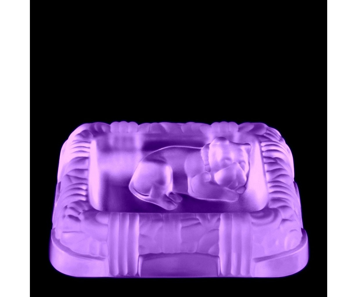 Art Deco Alexandrite Glass Jewelry Box: H.Hoffmann, 1930s