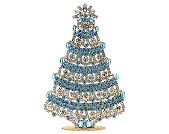 8'' grote woondecoratie • Vintage glazen kerstboom