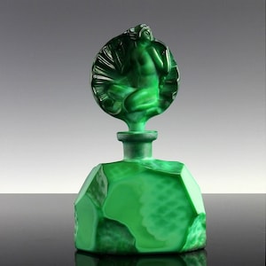 Art Deco 1930's H.Hoffmann Perfume Bottle | Art Glass Perfume Bottle | Collectible Perfume Bottle