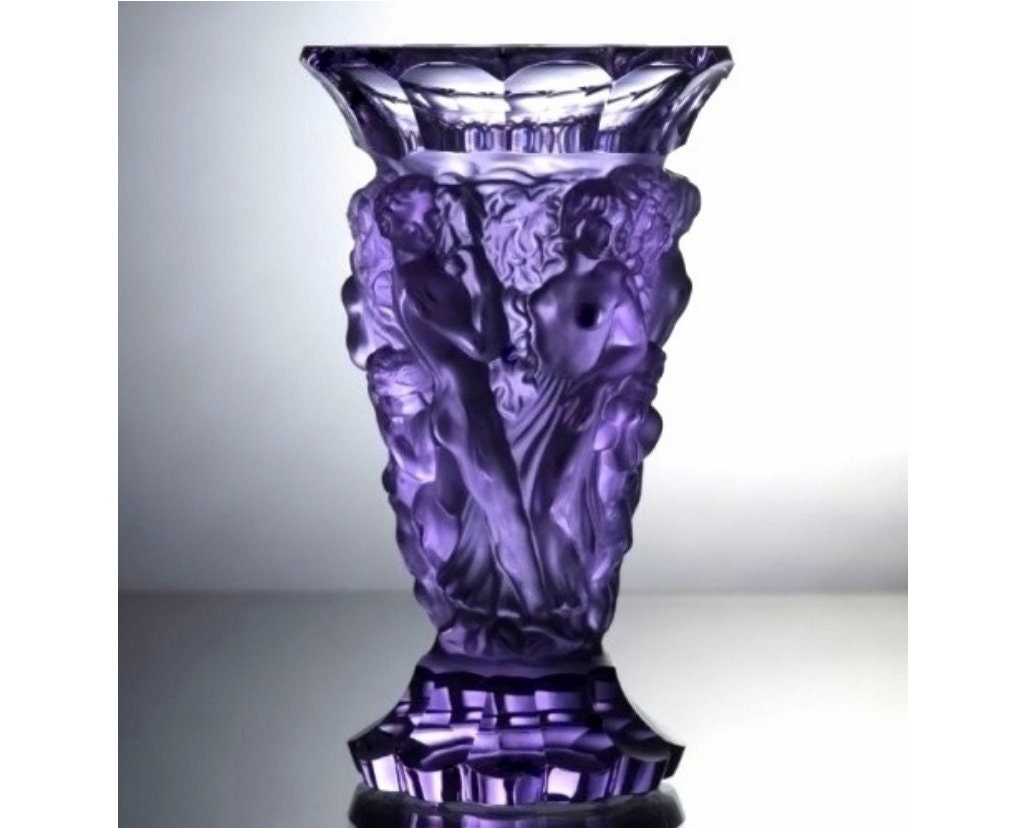 Lalique Purple Vase - Etsy