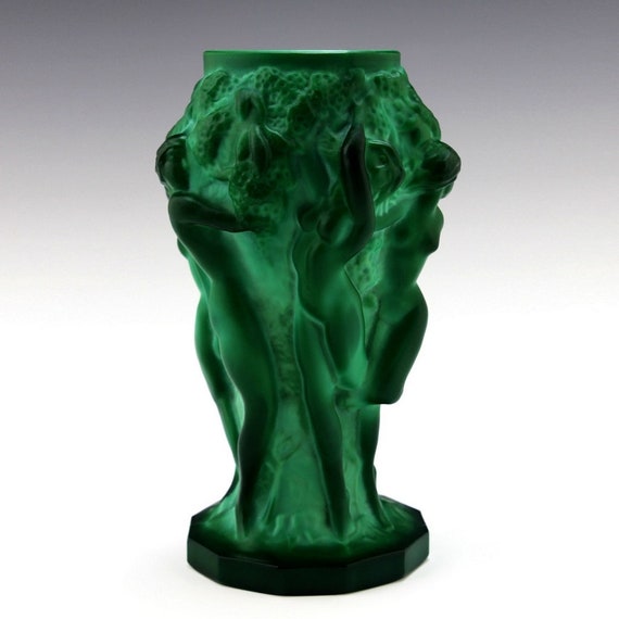 工芸品 1930's Art Deco glass vase Degue, Art Deco Glass Vase, 1930 | Martell Gallery