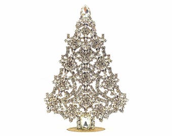 8 1/4 '' großer Weihnachtsbaum • Wohnkultur • Vintage Glas