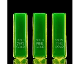 Uranglas Backstein Skulpturen • Vaseline Glas leuchtet