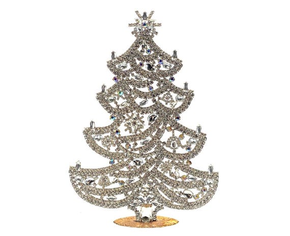 特大ヴィンテージチェコガラスラインストーンクリスマスツリー 