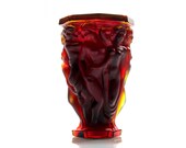 Glamorous Art Deco Nude Ladies Ruby Glass Vase 1930 39 H. Hoffmann by Lalique