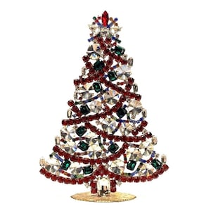 Vintage Czechoslovakian Rhinestones • Christmas Tree • Ornaments • Personalized Gift • Family Gift