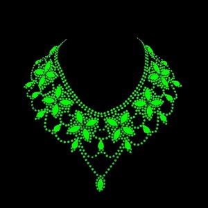 Art Deco • Vintage • Beaded Necklace • Uranium Glass Jewelry