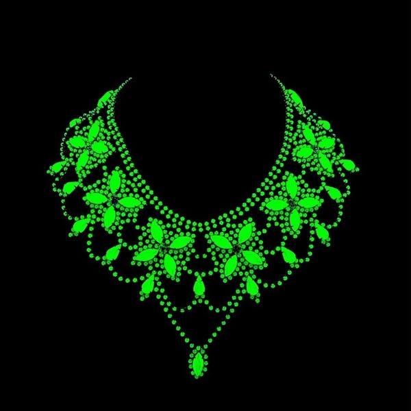 Art Deco • Vintage • Beaded Necklace • Uranium Glass Jewelry