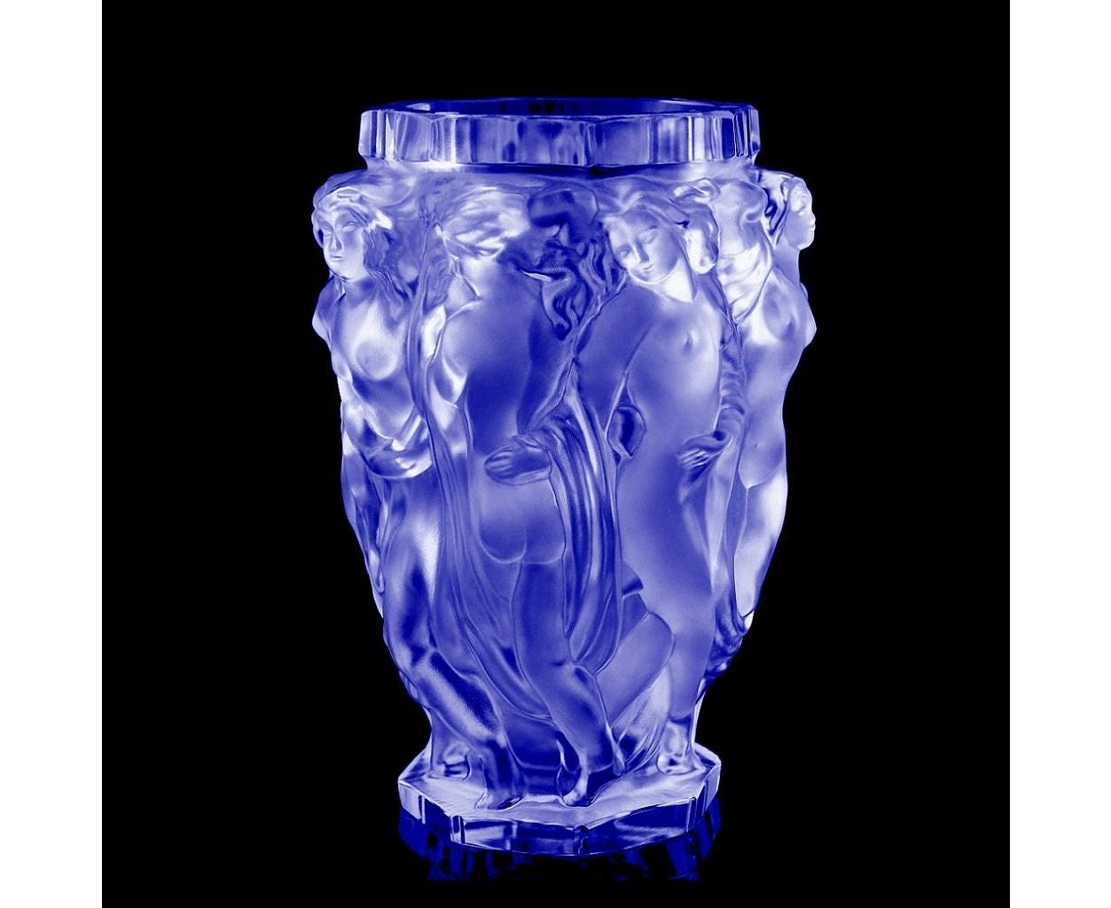 RU-6021　LALIQUE クリスタル　シルヴィ　花瓶 Lalique | Tourbillons Lalique Crystal Vase (1978