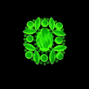 Broche Art nouveau • Bijoux en verre d'uranium