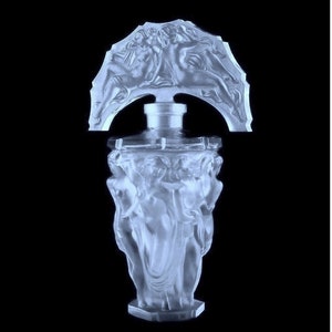 Art Deco Perfume Bottle 1930's H. Hoffmann Bohemian Collectible Glass | Perfume Bottle Ladies Stopper