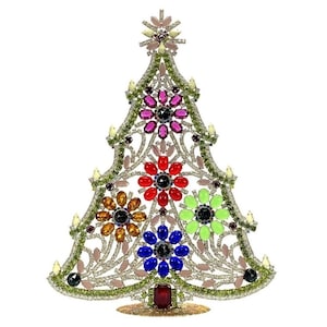 Extra Large • Vintage Czechoslovakian Rhinestones • Ornaments • Personalized Gift • Family Gift • Christmas Trees