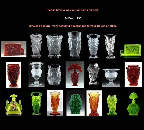 再入荷商品 Satin Ladies Deco Art Glamorous Glass Hoffmann H. 1930' Vase 工芸品