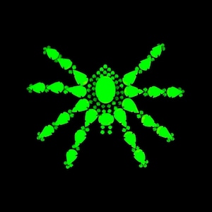 Uranium Glass Spider Brooch: Art Deco Vaseline Glass Jewelry