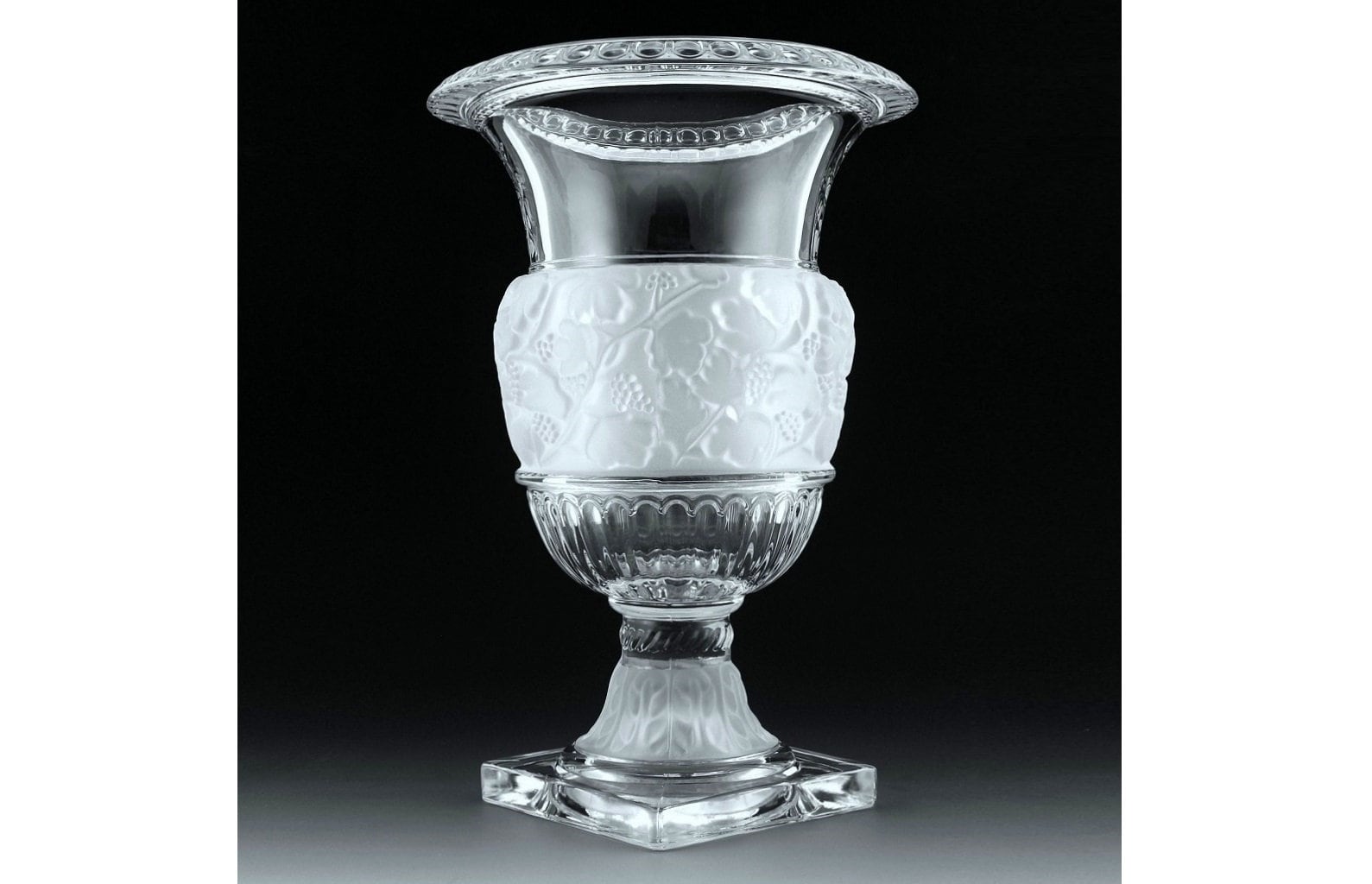 アールデコ サテンガラス 花瓶「ヴェルサイユ」特大、1930年 H