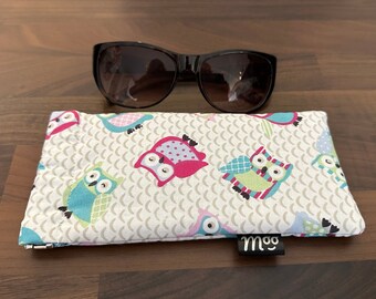 Glasses Case – Owl Print Fabric