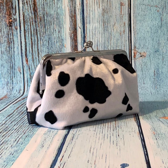 cow fur purse