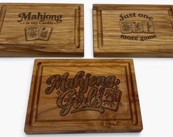 Mahjong inspired laser engraved cheeseboards with juice grove