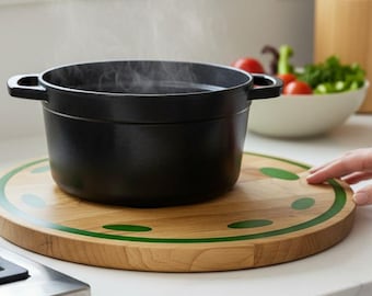 Hardwood Pickleball Trivet, Pot Holder, Cooling Stand or Cheeseboard