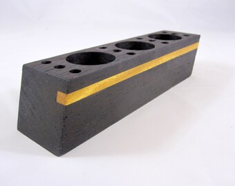 Wenge and Yellowheart Exotic Hardwood Makeup Holder