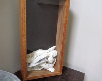 Mahogany Shadow Box Display Case for Wine Corks, Collectibles, Sea Shells