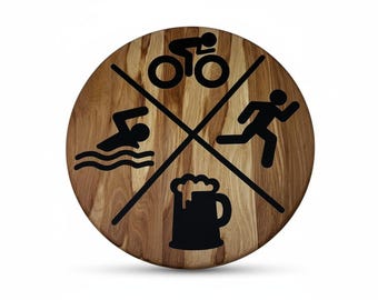 Triathlon Charcuterie Board, Swim Bike Run Serving Tray