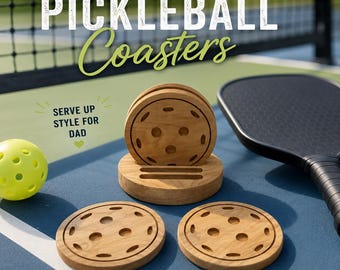 Handmade Hardwood Pickleball Coasters –  Pickle ball Gift